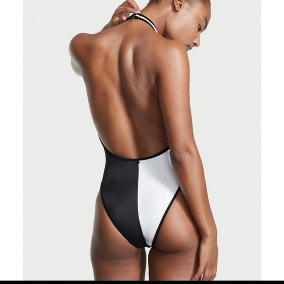 VS Victoria's Secret Black and White Swimsuit Size XL L NWT - Picture 3 of 3